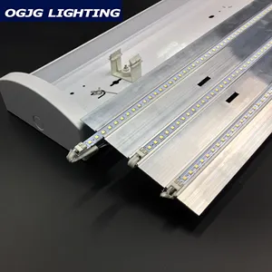 Lâmpada larga de laboratório para iluminação de teto escolar OGJG, luzes lineares anti-reflexo de 4 pés e 120w, 8 pés para projeto