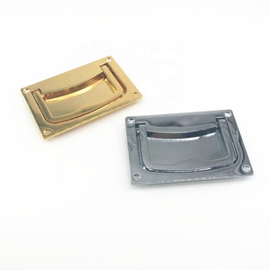 Griff und Knopf Klassischer Quadratischer Boxgriff <span class=keywords><strong>Gold</strong></span> Chrom Antik Verdeckter Einbau-Ringgriff - Product Image 3