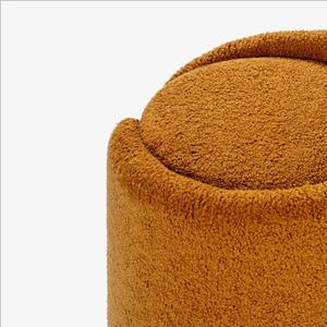 Pouf rond moderne en tissu, assise douce et confortable, ottoman polyvalent pour salon, chambre, chambre d'enfant, école - Product Image 6
