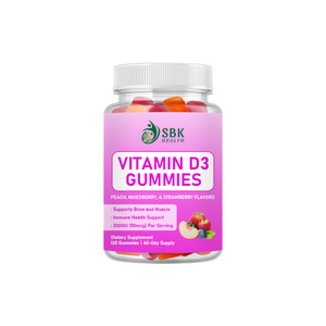 Private Label Vitamin D3 Gummies with Total Carbohydrate Powerful Body Cleanse Support Healthy Mood Promote Bone Health Gummies - Product Image 1