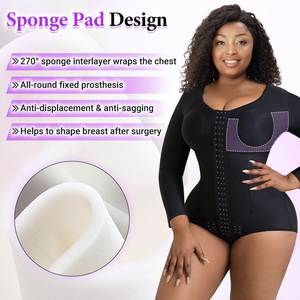 Body gainant colombien à manches longues pour femme, compression des bras et contrôle du ventre, post-opératoire stade 2 - Product Image 5