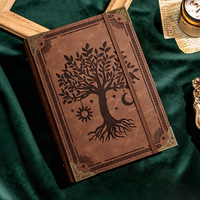Carnet à feuilles mobiles en cuir PU avec logo personnalisé, journal vintage rechargeable, cadeau