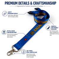 Lanière de cou personnalisée par sublimation, double face, couleur intégrale, porte-badge en polyester pour événements, conférences, salons professionnels