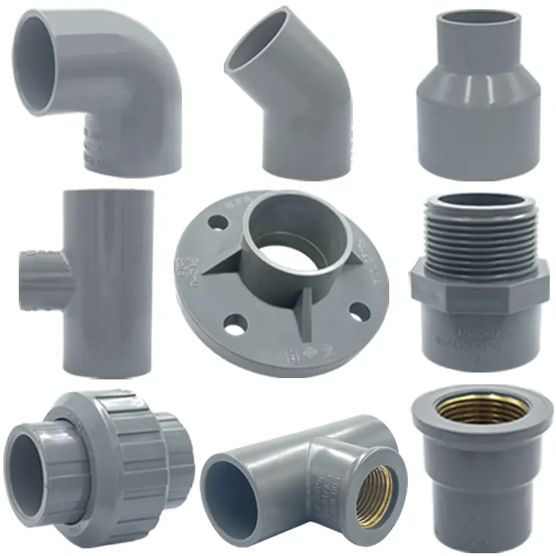 Raccords de PVC-U en plastique tuyau HYDY Raccords de tuyauterie d'eau en PVC professionnels vente entière