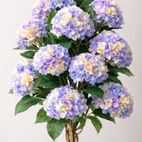 Bunga Hydrangea Kayu Buatan Real Touch dalam Jumlah Besar untuk Dekorasi Hotel, Rumah, Pernikahan, Wisuda, Natal, Tahun Baru, Halloween