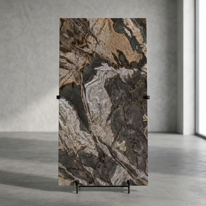 Carreaux de porcelaine émaillée brillante Lawa Karakatakin 600x1200mm, qualité supérieure, pour murs et sols intérieurs, design hôtelier - Product Image 4