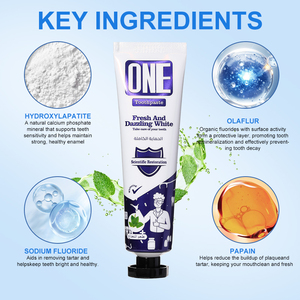 Dentifrice blanchissant au fluorure de sodium <span class=keywords><strong>en</strong></span> gros, saveur menthe et herbes, anti-taches, anti-mauvaise haleine, anti-caries, pour la <span class=keywords><strong>France</strong></span> - Product Image 3