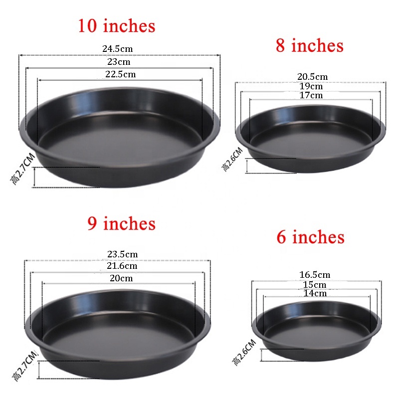 WJTZLBNSUY Nonstick Pizza Pan 10 Inch – Carbon Steel Baking Pan For Pizza, Cookies & Bread