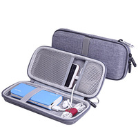 Casing penyimpanan daya ponsel Digital portabel, wadah penyimpanan gadget EVA ritsleting keras tahan air