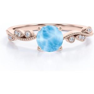แหวนหมั้นมอสซาไนต์ทรงกลมเจียระไนแบบบริลเลียนต์ ตัวเรือนทอง 18K ประดับเพชรแบบฝังเต็มวง ดีไซน์โรแมนติกสำหรับผู้หญิง - Product Image 4