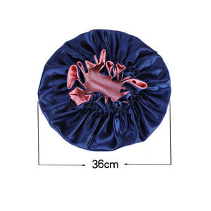 Bonet Tidur Malam Besar, Dapat Disesuaikan, Elastis, Dua Lapis, Bolak-Balik, Bahan Sutra Satin untuk Tidur - Product Image 6