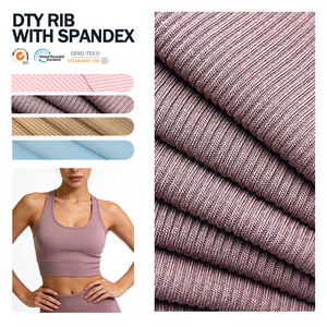 Tela elástica acanalada 2x1 DTY con spandex para ropa interior, cómoda y personalizable, a precio de fábrica. - Product Image 1