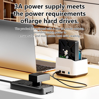 Docking Station Esterna USB 3.0 a Doppio Alloggiamento per HDD/SSD SATA con Funzione Clone Offline UASP 6Gbps, Supporta fino a 40TB