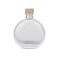 Bouteille en verre rose de luxe pour aromathérapie, bouteille ronde de vin, vente en gros pour la fragrance professionnelle et domestique