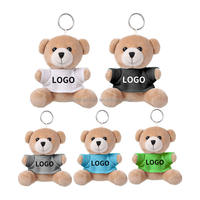 Cadeau promotionnel pas cher en peluche ours en peluche jouet pendentif portant un t-shirt personnalisé Logo personnalisé doux Mini ours en peluche porte-clés