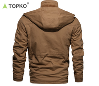 Veste chaude pour homme de haute qualité TOPKO, vente en gros d'usine, taille plus, parka d'extérieur, manteau d'hiver