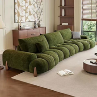 Canapé d'angle rectangulaire de luxe moderne en velours haut de gamme 2025 avec pieds en acier inoxydable pour salon - Vente en gros