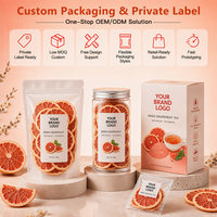 Tranches de pamplemousse séchées de qualité alimentaire, tranches de pamplemousse déshydratées naturelles, grandes, pour le thé aux fruits, les cocktails, la décoration