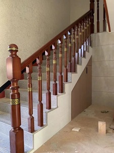 Thiết kế hiện đại rắn gỗ lan can cho cầu thang trong nhà bay cửa sổ ban công lan can & lan can cột cho biệt thự & khách sạn - Product Image 5