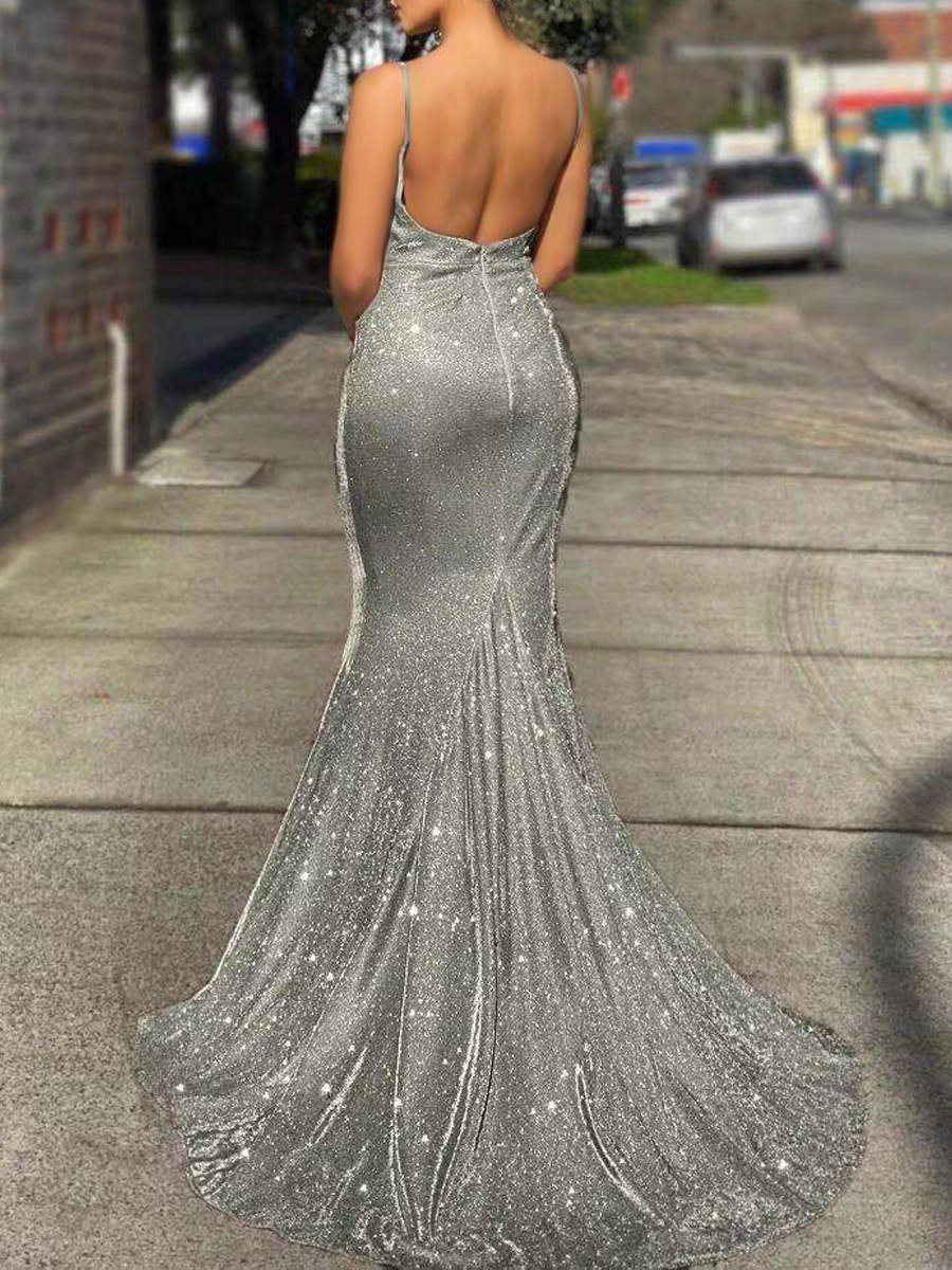High Quality Long Trailing Evening Dress Sleeveless Birthday Party Wedding Dresses For Women