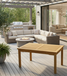 Table rectangulaire pliable en teck pour hôtel et jardin, design moderne avec grain naturel, robustesse et savoir-faire de qualité supérieure - Product Image 5