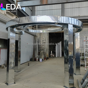 LEDA Mandap Chuppah rond en métal personnalisable en plusieurs couleurs pour la décoration d'événements et de fêtes de mariage de la culture indienne - Product Image 3