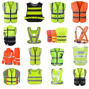 LED Light Safety Vest Reflective Tape High Visibility Jacket Highway Reflective Clothing For Road Construction