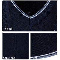 Gilet pull décontracté en tricot pour homme, coupe ajustée, sans manches, léger, col en V, vente directe usine