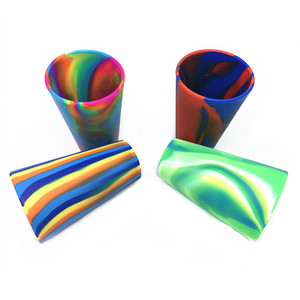 Food Grade Mixed Solid Colors Unbreakable Silicone Drinking Water Wine <b>Cup</b> for <b>Travel</b> - Product Image 4