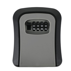 Wall Mounted <b>Combination</b> <b>Lock</b> Key <b>Box</b> G2 5 Black Plastic Minimalist Style For Construction Sites Homestays Cross Border Use - Product Image 2