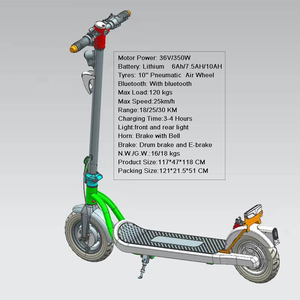 Scooter OEM ODM para Adultos, 350 Vatios, Neumático Grande de 10 Pulgadas, Batería Japonesa de 36 V, N05, Scooter Chino Japonés N05 N05 - Product Image 3