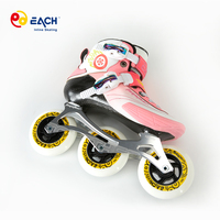 Patins à roulettes de slalom de vitesse haut de gamme EACHkids en fibre de carbone avec cadre en alliage d'aluminium CNC pour enfants et adolescents