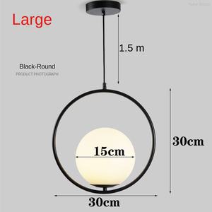 Lustre suspendu moderne de style ovale pour îlot de cuisine, restaurant, chevet, avec abat-jour en verre LED à intensité variable - Product Image 5