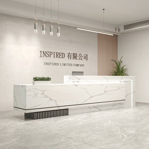 Escritorio <span class=keywords><strong>de</strong></span> Recepción <span class=keywords><strong>de</strong></span> bienvenida Simple moderno edificio <span class=keywords><strong>de</strong></span> oficinas conserje escritorio <span class=keywords><strong>empresa</strong></span> recepción escritorio madera cajero personalización - Product Image 6