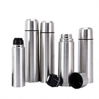 Termos Portabel Klasik dari Baja Tahan Karat untuk Dewasa - Isolasi Termal 12-24 Jam Botol Air Ramah Lingkungan