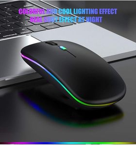 เมาส์ไร้สายแบบสามโหมด ขายส่งจากโรงงาน ไฟ RGB แบตเตอรี่ชาร์จได้ คลิก<span class=keywords><strong>เงียบ</strong></span> รองรับหลายอุปกรณ์ ใช้ได้กับแล็ปท็อปและไอแพด - Product Image 6