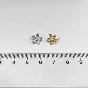 Accessoires en perles DIY 31220 Pendentif en argent S925 avec perles rondes de 10 à 13 mm Support vide Pendentif or et argent - Product Image 4