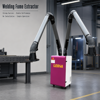 Nouvel extracteur de fumée de soudage mobile avec bras d'aspiration flexible, purificateur de fumée à 99,9%, garantie 1 an pour l'atelier de fabrication métallique