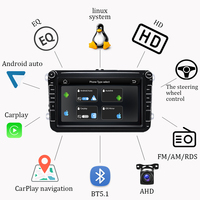 Vente en gros d'autoradios Linux 8 pouces pour Volkswagen Golf 5 6 Polo Passat B6 B7 CC Skoda Jetta Seat, autoradio universel avec Carplay Wifi GPS Navi