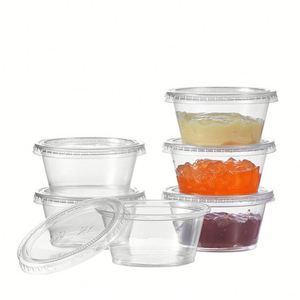Gobelets transparents en PP de qualité alimentaire pour sauces et vinaigrettes, avec couvercle anti-fuite, 1 oz, 1,5 oz, 2 oz – Fournisseur d'usine - Product Image 5