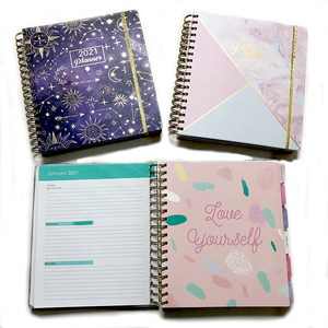 Fournitures scolaires, carnet à spirales A5, journal, agenda quotidien non daté, agenda professionnel, impression personnalisée avec autocollant - Product Image 1