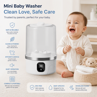 Mini-lave-linge compact 2L pour vêtements de bébé, bavoirs et couches, idéal pour un usage quotidien et un rangement facile