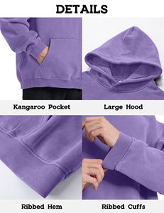 Sudadera con Capucha Extra Grande para Hombre, Color Gris Jaspeado, con Estampado 3D en Relieve, Costuras Abstractas, Algodón Grueso, Estilo Urbano, Logotipo Personalizado - Product Image 3