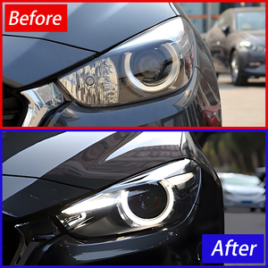 Accesorios para <span class=keywords><strong>Mazda</strong></span> <span class=keywords><strong>3</strong></span> Axela 2017-2019, Conjunto de Faros Delanteros LED Automotrices de 100 W, Actualización de Lente de Proyector Bifocal Dinámico de Alta Configuración - Product Image 3