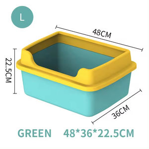 Caja de arena para gatos de nuevo diseño, caja de arena de limpieza, caja de arena de plástico extra grande antisalpicaduras para gatos, bandeja de lados altos, caja de arena de manejo más fácil - Product Image 6