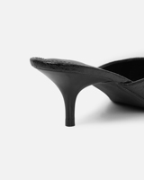 Sandales à talons hauts en cuir de qualité supérieure pour femmes, mules à bout pointu et talons aiguilles, pour robe de soirée ou mariage, style sexy