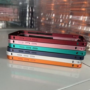 Coque de téléphone portable en métal avec cadre de couleur originale pour iPhone 16 15 14, convertible en coque 17 Pro Max, dos givré avec logo - Product Image 3