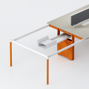 Chất lượng cao Thiết kế hiện đại kim loại khung nội thất văn phòng văn phòng Bảng 3 6 người bàn văn phòng - Product Image 4