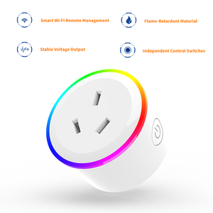 Không dây thông minh cắm AU Wifi ổ cắm thông minh với LED đầy màu sắc ánh sáng làm việc với Google nhà Alexa tuya ABS Chất liệu 10A không có căn cứ - Product Image 6