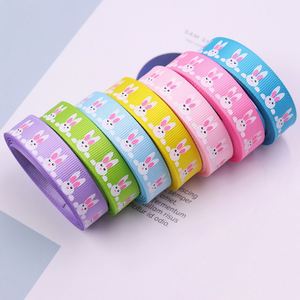 Holiday Exclusive Playful 1.6cm 10/50 Yards <b>Easter</b> Bunny Polyester <b>Ribbon</b> for <b>Easter</b> Basket Decor Party Favors - Product Image 1